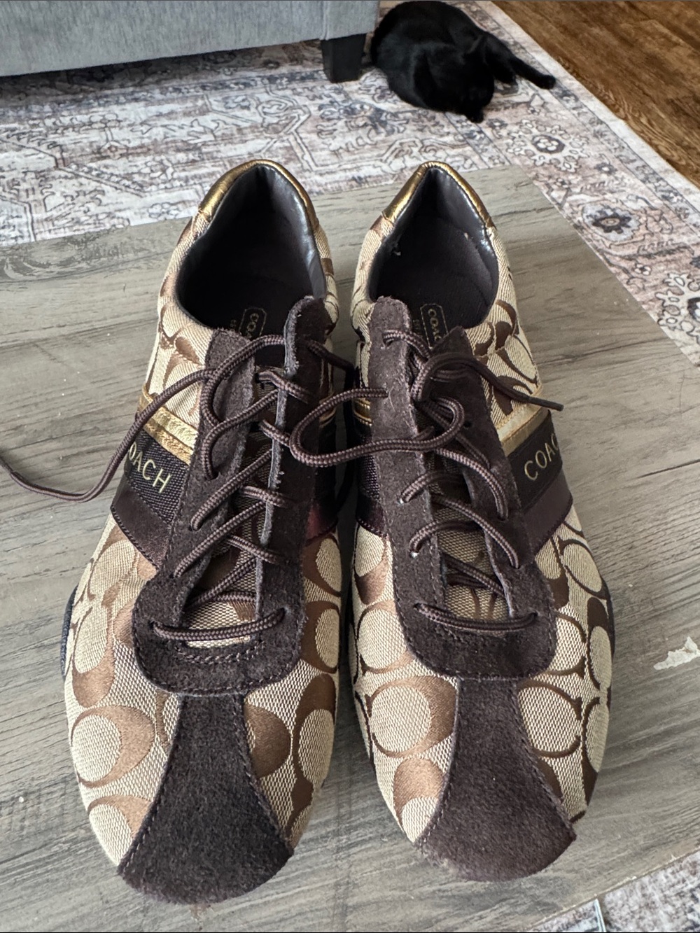 Coach Signature C Monogram Sneakers Size 10